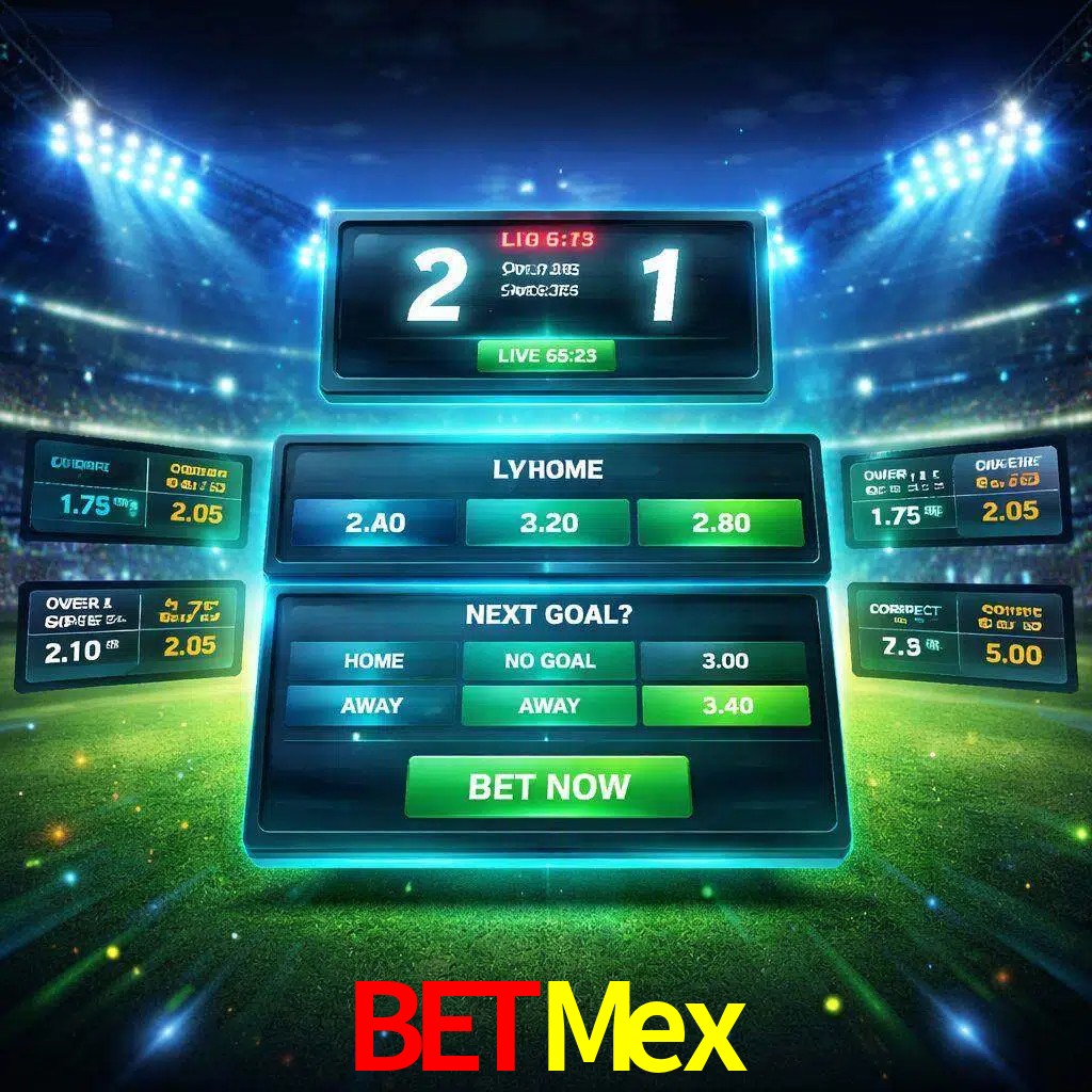 Vista de apuestas en vivo BetMex durante un partido en curso