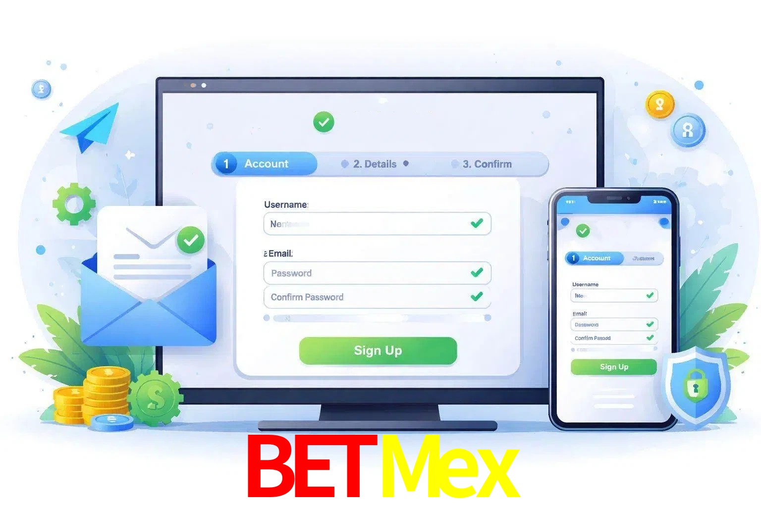 Registro de nuevo usuario y configuración de cuenta BetMex